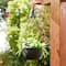 Glitzhome® 30" Black Solar Lighted Hanging Plastic Planters, 2ct.